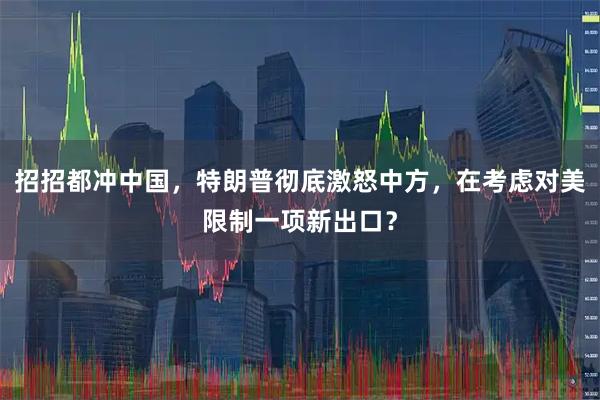 招招都冲中国，特朗普彻底激怒中方，在考虑对美限制一项新出口？