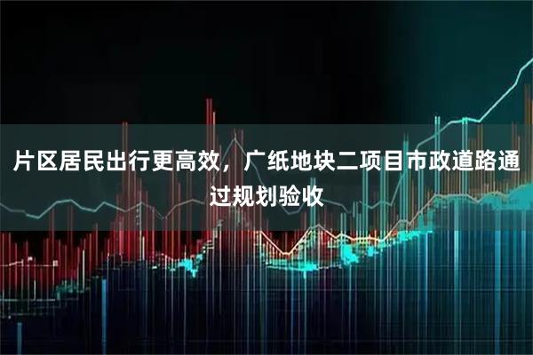 片区居民出行更高效，广纸地块二项目市政道路通过规划验收