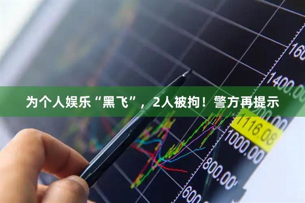 为个人娱乐“黑飞”，2人被拘！警方再提示